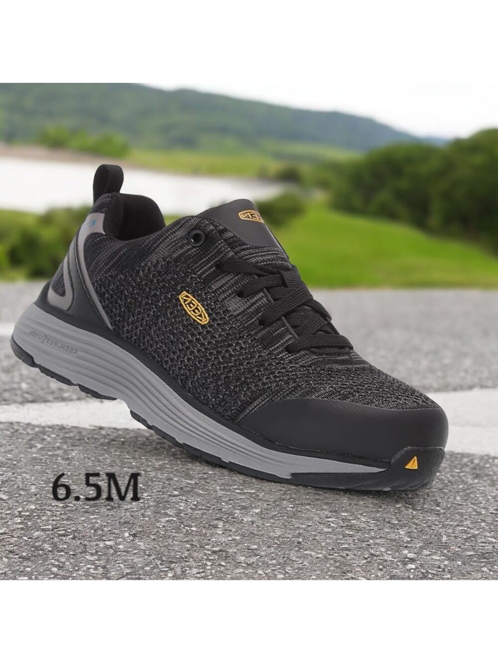 Keen Womens size 6.5M Sparta Black Grey Alloy Toe ESD Work Shoes ~ runs small